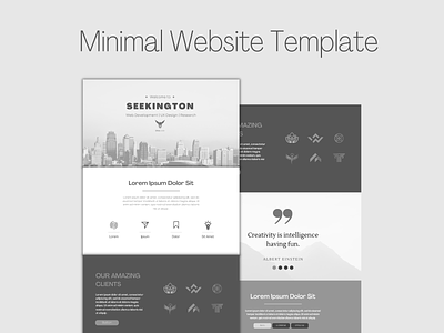 Minimal business website design