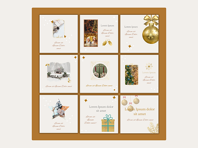 Editable Christmas Instagram Posts for content creators branding canva christmas design feed graphic design minimalistic social media