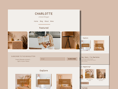 Charlotte | Feminine website for lifestyle blogger