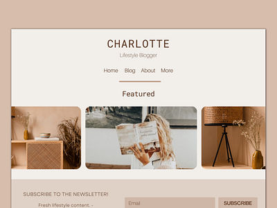 Charlotte | Feminine website for lifestyle blogger web design website