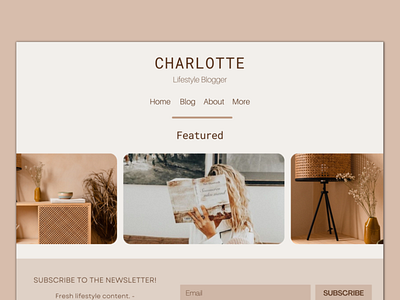 Charlotte | Feminine website for lifestyle blogger