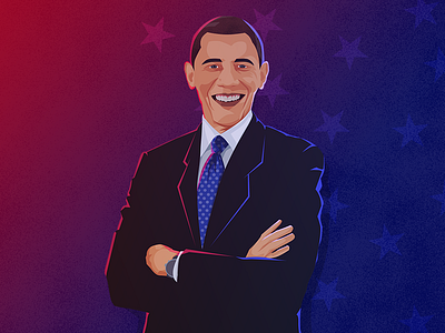 Farewell, Obama. 2d barack obama farewell flat illustration photoshop potus president speech