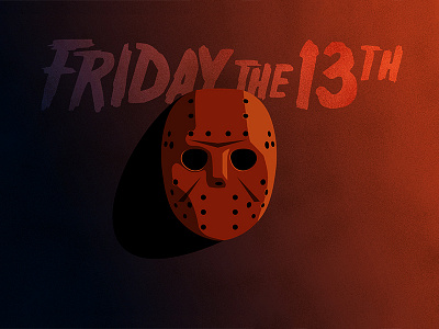 Happy Friday the 13th design friday the 13th gradient hockey mask illustration movie unlucky day wallpaper