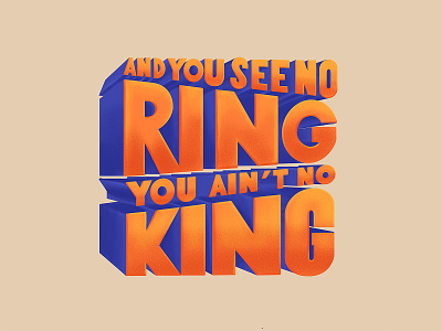 No Ring, No King design illustration lettering logo procreate typography