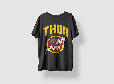 Thor T-shirt Design design designbyniher graphic design graphictshirt illustration minimaltshirt simpletshirt textbasedtshirt thortshirt vector vectortshirt