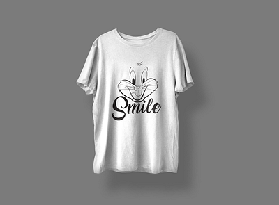 Smile T-shirt Design design designbyniher graphic design illustration lineart smile smile t shirt t shirt design tshirt tshirt design typography design vector