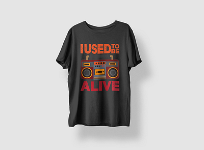 I used to be alive t-shirt for print designbyniher graphic design graphic t shirt illustration t shirt design tshirt typography typography design typography t shirt vector vintage vintage t shirt design