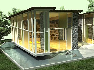 3D Home Model 3d home rock water wooden floors