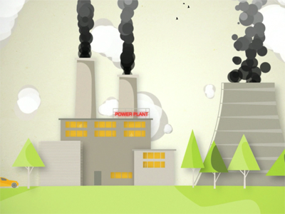 Power Plant 2d animation energy green illustration power plant sustainability