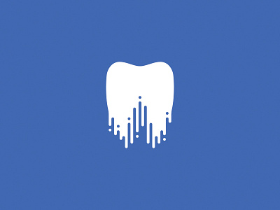 Fountain Dental Logo blue chinese clinic dental dentist fountain hospital identity logo private teeth white