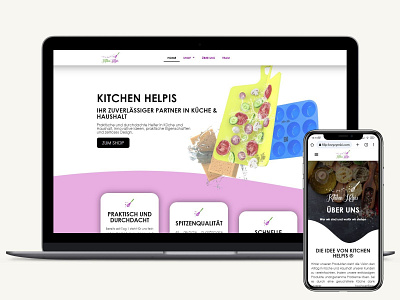 Homepage for the Kitchen Helpis Brand