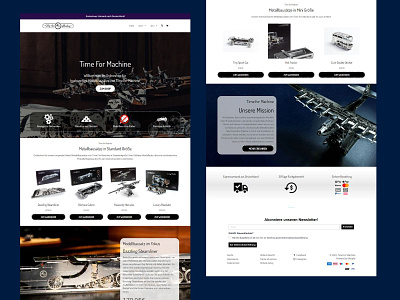 Online Shop for Time for Machine branding homepage pagefly shopify