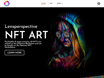 Project Website for a NFT Art Project branding elementor pro homepage nft web web design