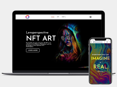 Project Website for NFT Art branding elementor pro homepage web web design