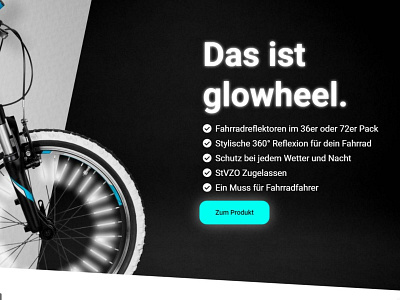 One Product Shop for Glowheel branding elementor pro homepage web web design