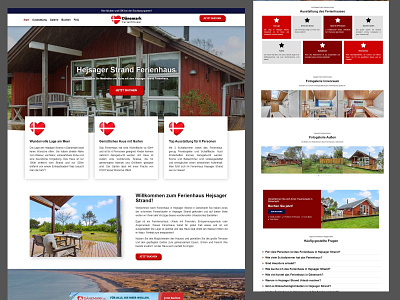 Landing Page Web Design for Holiday House homepage landing page web design