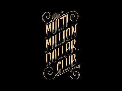Mmdc Logo Gold Foil hand lettering typography