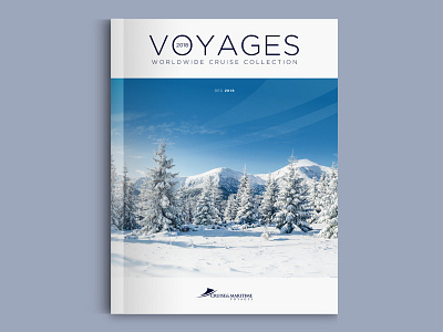 Cruise & Maritime Voyages (Concept Cover) branding brochure concept content cover dps identity magazine print simplicity travel wip
