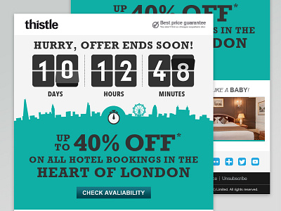 Thistle Hotels Mailer WIP branding concept digital email hotel identity london mailer marketing simplicity wip