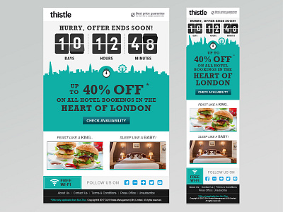 Thistle Hotels Mailer WIP branding concept digital email food hotel london mailer marketing simplicity wip