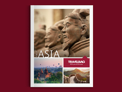 Travelbag Cover Concept asia branding brochure concept content cover identity magazine print simplicity travel wip