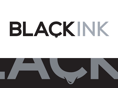 Black Ink Branding advertising agency branding content identity ink logo marketing mono search silhouette wip