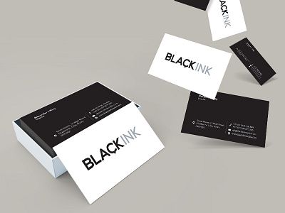 Black Ink Stationery advertising agency branding business cards content identity ink logo marketing mono stationery wip