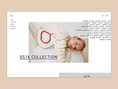 Danse Lente Product list page design digital e commerce fashion gallery photography product site web