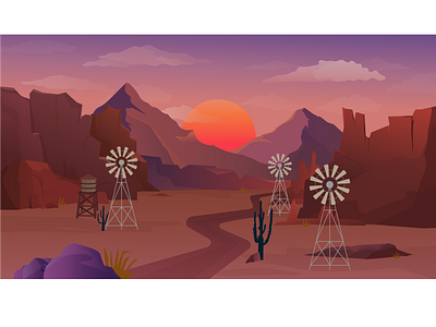 Wild west design flat graphic design illustration illustrator ui vector wild west