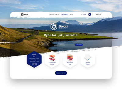 Boxxi - delicious fish from Iceland [homepage] box boxxi design ecommerce eshop fish fishing food iceland nature sea ui web