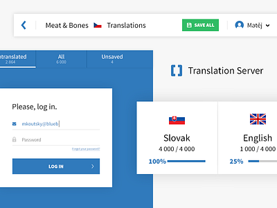 UI - Translation Server app dashboard language translation server ui