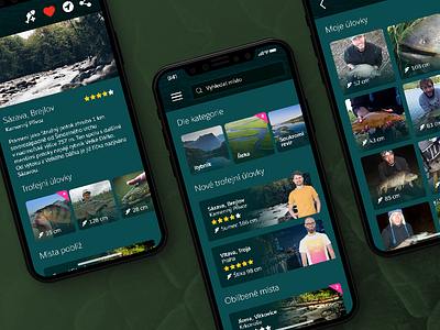 FishingSpots - iPhone X Mobile App app application fish fishing iphone mobile spots ui ux x