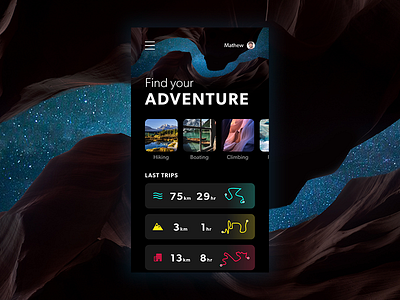 Adobe XD - Find your ADVENTURE adobe adobe xd adventure app cards hiking mobile nature xd