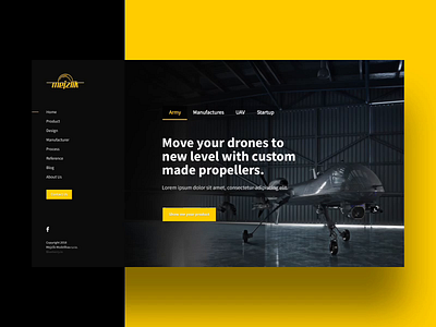 Mejzlik.eu - Carbon Propellers Homepage aerial carbon design dron illustration propeller uav ui ux web webdesign website