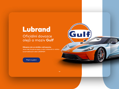 Gulf Oil - Homepage branding design ford gt 40 gulf oil ui web webdesign