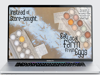 Farm Fresh Eggs ad add banner ad country eggs farm graphic design healthy local phtography props