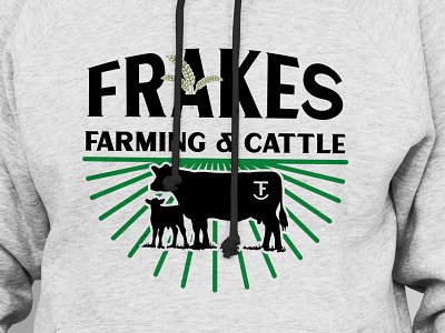 Frakes Farming and Cattle cattle country farm graphic design kansas logo midwest ranch