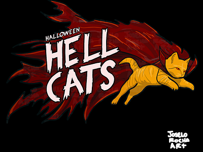 Halloween Hellcats cat love