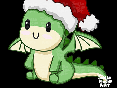 Christmas Shirt : Cute Christmas Dragon adorable character illustration