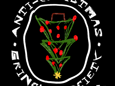 Christmas Shirt : Anti Christmas Grinch Society christmas tree graphic design illustration society upside down