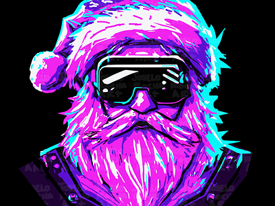 Christmas Shirt : Ciberpunk Santa 2 character graphic design illustration snow clothing