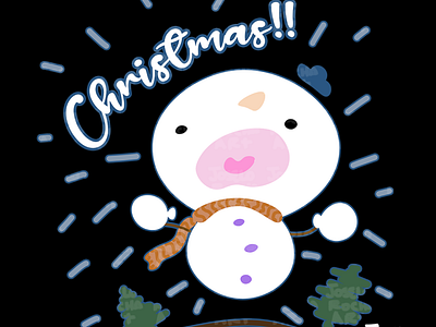 Christmas Shirt : Cute Christmas Snowboy adorable carrot nose cute illustration