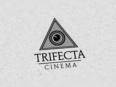 Trifecta Cinema camera film icon lens logo logo design mark triangle