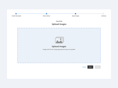 Wizard page #05 design drag and drop ui upload images visual design wizard