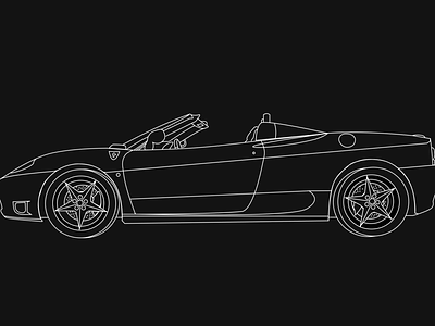 Ferrari Sketch Outline car ferrari illustration sketch