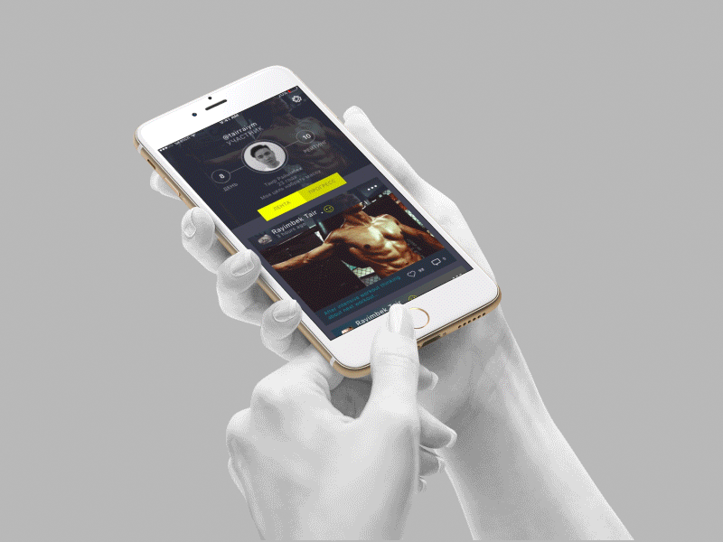 Fitadel mobile application Profile screens after effects animation app fitness ios mobile profile progress workout
