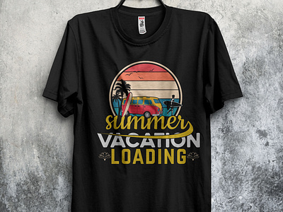 The Best  Summer Vacation Loading T shirt design