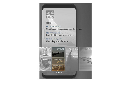 Denver Airport Mobile App - Alerts Screen 1 app clean ui ux