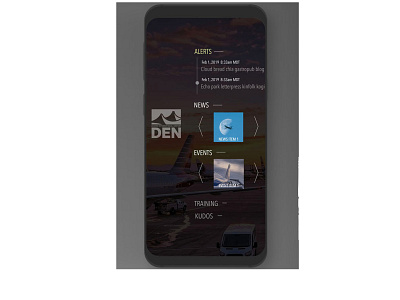 Denver Airport Mobile App - Alerts Screen 2 app clean design ui ux