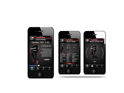 Mercury Marine App app clean design ui ux